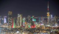 Kuwait National Day illuminations at Kuwait City