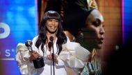 Angela Bassett accepts the Entertainer Of The Year award onstage during the 54th NAACP Image Awards at Pasadena Civic Auditorium on February 25, 2023 in Pasadena, California. Amy Sussman/Getty Images/AFP 