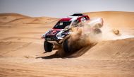 Nasser Saleh Al Attiyah in action in the UAE this weekend.