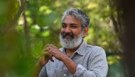 In this picture taken on February 22, 2023, Indian film director S.S. Rajamouli gestures during an interview with AFP at the RRR office on the outskirts of Hyderabad. (Photo by Noah Seelam / AFP) 