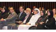 Sheikh Dr Mohammed bin Hamad Al Thani (third right), Director of the Public Health Department at the MoPH, with other officials during the event.