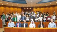 Participants and faculty at the Invent for the Planet competition, organised by Texas A&M University at Qatar.