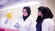 Women scientists at Qatar Biomedical Research Institute.