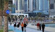 File photo of families walking along Corniche clicked on February 2023. Picture: Salim Matramkot / The Peninsula 