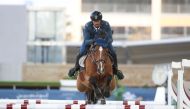 Qatari rider Ghanim Nasser Al Qadi astride Quick Step during the Small Tour round.