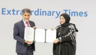 WHO Regional Director for the Eastern Mediterranean, Dr. Ahmed Al Mandhari and National Lead for Healthy Ageing in Qatar, Dr. Hanadi Al Hamad at the ceremony. 