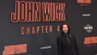 US actor Keanu Reeves arrives for the Los Angeles Premiere of 