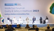 Experts from HMC during a session at the Middle East Forum on Quality and Safety in Healthcare. 