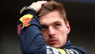 Red Bull Racing's Dutch driver Max Verstappen looks on after the qualifying round of the 2023 Formula One Australian Grand Prix at the Albert Park Circuit in Melbourne on April 1, 2023. (Photo by Martin Keep / AFP)