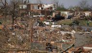 The damaged remains of the Walnut Ridge neighborhood is seen on March 31, 2023 in Little Rock, Arkansas. Benjamin Krain/Getty Images/AFP 