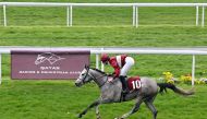 Kadira Du Croate, ridden by Marlene Meyer, in action during Qatar Prix Massoud. PIC: Robert Polin