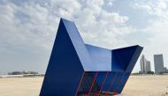 The Shelters installation by Marco Bruno and Michael Perrone, located in Lusail, celebrates street cricket. Photo Courtesy of Marco Bruno and Michael Perrone