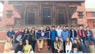 Georgetown University students during the trip to Nepal.