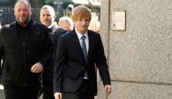 Ed Sheeran arrived at US federal court on Tuesday for a trial over whether the British pop star plagiarized American music icon Marvin Gaye's 