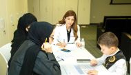 A student takes part in Oral Fluency Contest.