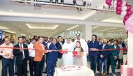 Harun Kadri, Leasing and Mall Manager; Ramesh Bulchandani, General Manager, LTC International Qatar (Daiso); and other officials and guests at the opening of 11th branch of Daiso Japan at Abu Sidra Mall.