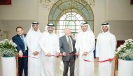 Assistant Undersecretary for Private Education Affairs at the Ministry of Education and Higher Education Omar Al Nama and H E Sheikh Faisal bin Fahad bin Jassim Al Thani, Vice Chairman of United Development Company & Chairman of the Board of United School International, with other official during the opening of United School International. 