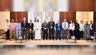 Qatar University and Ebn Sina officials during the signing of the agreement.