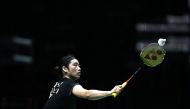 South Korea's An Se-young hits a return against China's He Bingjiao during their women's singles final match at the 2023 Thailand Open badminton tournament in Bangkok on June 4, 2023. Photo by Lillian SUWANRUMPHA / AFP