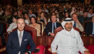 Ambassador of the Kingdom of Spain to Qatar H E Javier Carbajosa Sanchez (left) and Deputy General Manager of Katara & Human Resources Department Manager Saif Al Dosari during the show.