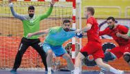 Al Duhail (left) and Al Rayyan players in action during their respective group matches in Isfahan, Iran yesterday. 