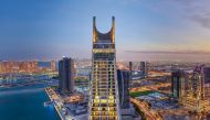 An exterior  view of Raffles Doha.