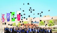 Doha College students during a photo session.