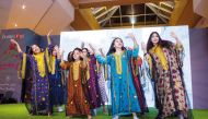 Kids performing a cultural dance as part of Hyatt Plaza’s Eid activities. 