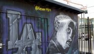 (FILES) A wall dedicated to the memory of US rapper Tupac Shakur is seen in Los Angeles, California, on May 26, 2016. Las Vegas police investigating the murder of rap legend Tupac Shakur almost three decades ago have obtained a new search warrant, a spokesperson said on July 18, 2023. (Photo by VALERIE MACON / AFP)
