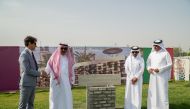 Expo 2023 Doha Commissioner-General Bader Al Dafa (second left) and Ambassador of Italy to Qatar H E Paolo Toschi (left), along with other officials during the ceremony.