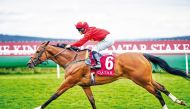 Jason Hart guides Highfield Princess to victory in the Gr.2 King George Qatar Stakes.