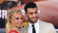 File: US singer Britney Spears and Sam Asghari arrive for the premiere of Sony Pictures' 