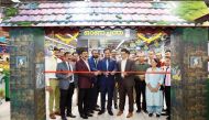 Deputy Chief of Mission at the Indian Embassy Sandeep Kumar and Managing Director of Safari Group Shaheen Backer with others at the inauguration of Safari Onachantha.