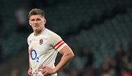 (FILES) England's centre Owen Farrell reacts at the end of the Six Nations international rugby union match between England and Scotland at Twickenham Stadium, west London, on February 4, 2023. (Photo by Glyn KIRK / AFP)
