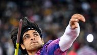 India's Neeraj Chopra competes in the men's javelin throw final during the Diamond League athletics meeting at Stadion Letzigrund stadium in Zurich on August 31, 2023. Photo by Fabrice COFFRINI / AFP