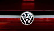 The VW logo is on display at the headquarters of German carmaker Volkswagen (VW) in Wolfsburg, northern Germany, on March 26, 2021. Photo by Ronny Hartmann / AFP