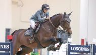 Cyrine Cherif guides I’am Moerhoeve’s Princess Z over a fence during the Big Tour event.