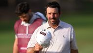 South Africa's Thomas Aiken reacts during the second day of the 2023 Commercial Bank Qatar Masters, yesterday.