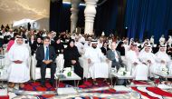 Minister of Public Health (third left) and the WHO Regional Director for the Eastern Mediterranean Dr. Ahmed Al Mandhari (second left) and other officials during the opening ceremony of the conference. Pics: Amr Diab