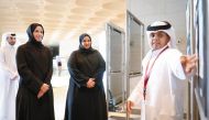 Minister of Education and Higher Education H E Buthaina bint Ali Al Jabr Al Nuaimi (left) and other officials at the event.