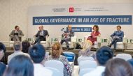 Panellists at a session hosted by Georgetown University in Qatar.