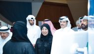 Minister of Public Health H E Dr. Hanan Al Kuwari and Director of the Non-Communicable Diseases Prevention Department at the Ministry Dr. Sheikh Mohamed bin Hamad Al Thani during the conference. 