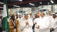 Minister of Culture H E Sheikh Abdulrahman bin Hamad Al Thani during inauguration of the first edition of the cultural day of Lusail University, yesterday.
