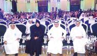 Minister of Public Health H E Dr. Hanan Mohamed Al Kuwari along with other dignitaries take part in the International Congress of Gastrointestinal Cancers 2023, yesterday.