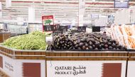 Fresh Qatari vegetables on display at a Carrefour outlet during the National Product Week.