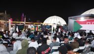 Participants during the celebrations at the Sudanese pavilion. 
