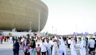 Fans head to Lusail Stadium for the opening ceremony of AFC Asian Cup on January 12, 2024. 