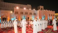 People perform Ardha as part of the activities of Katara.