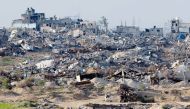 Destruction in Gaza caused by Israel's ongoing offensive, on January 17, 2024. (AFP)