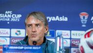 Roberto Mancini at the Press Conference. Pic by Amr Diab / The Peninsula 